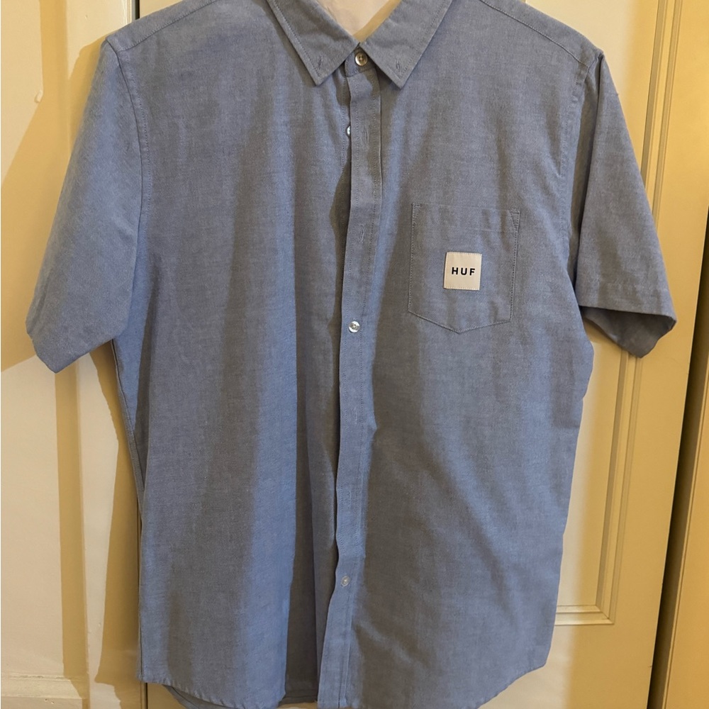 Huf Blue Short Sleeve Button Down
